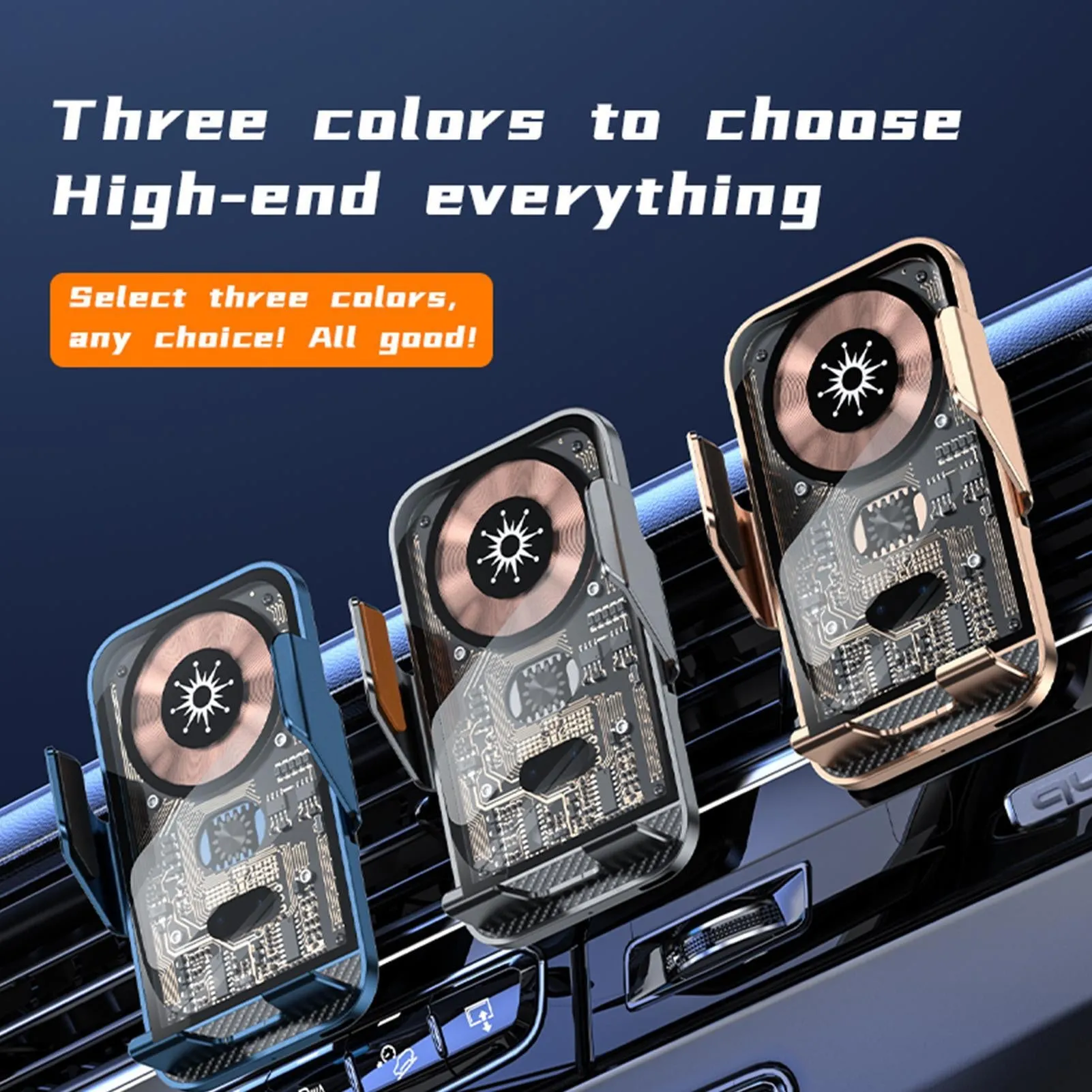 Car Phone Holder Wireless Charger Infrared Sensor Wireless