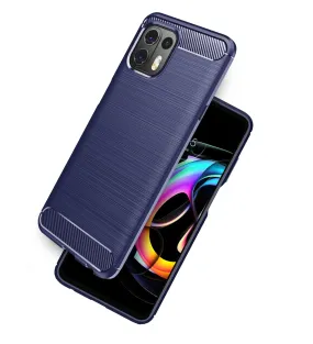 Carbon Fibre Series Shockproof Armor Back Cover for Motorola Edge 20 Fusion, 6.67 inch, Blue