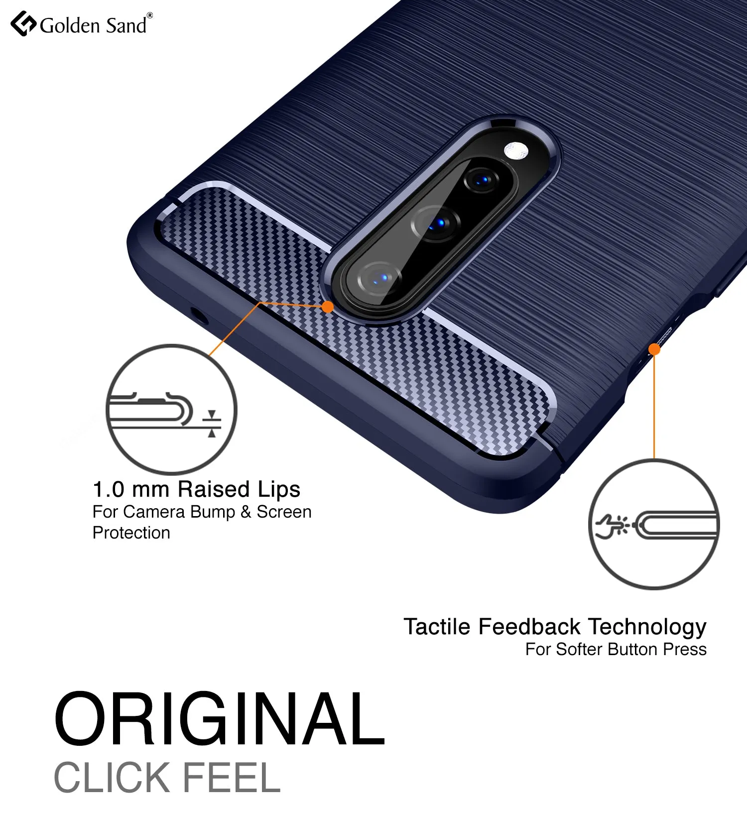 Carbon Fibre Series Shockproof Armor Back Cover for One Plus 8  6.55 inch, Blue