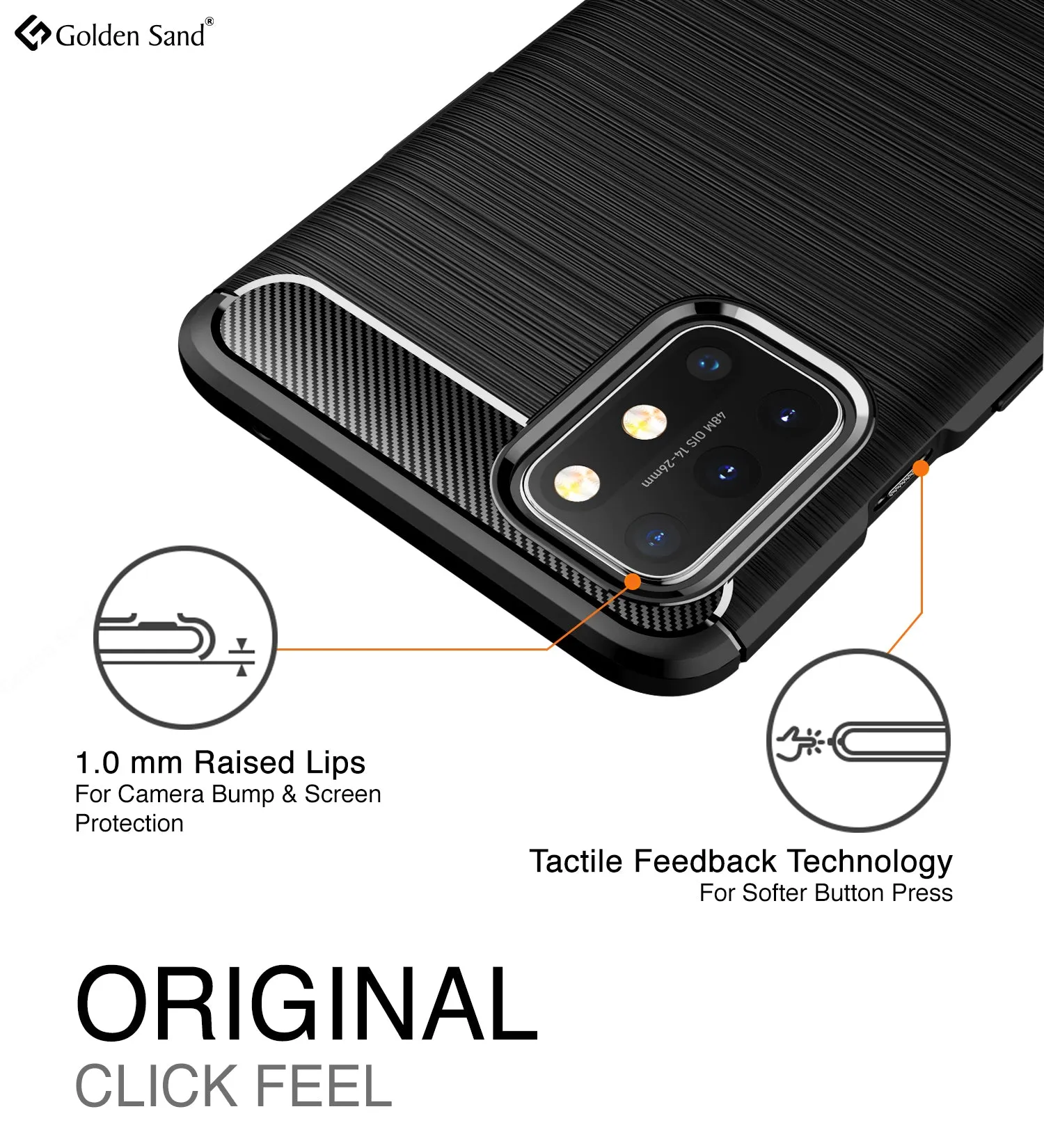 Carbon Fibre Series Shockproof Armor Back Cover for OnePlus 8T, One Plus 9R, Black