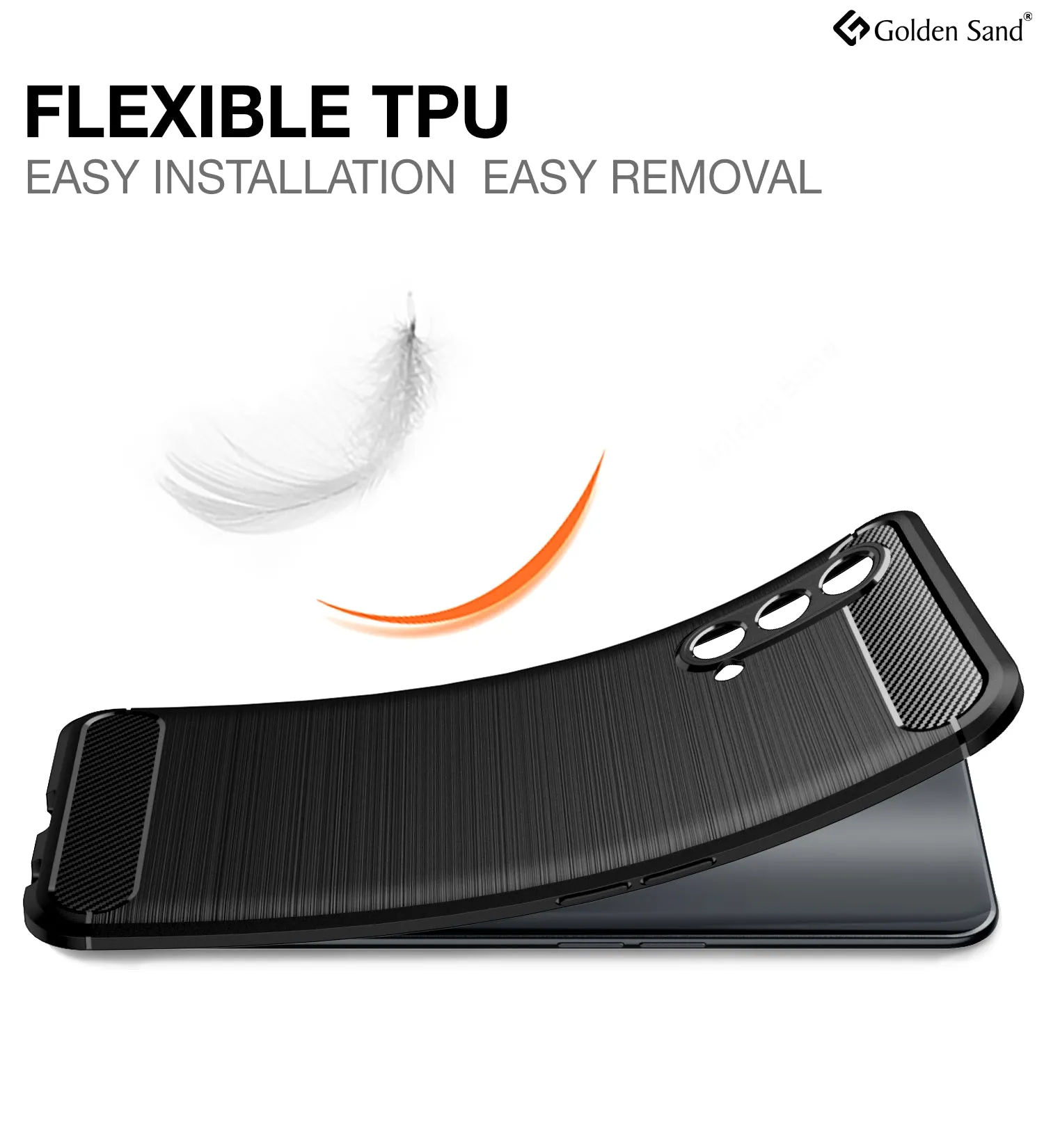 Carbon Fibre Series Shockproof Armor Back Cover for OnePlus Nord CE 5G, 6.43 inch, Black