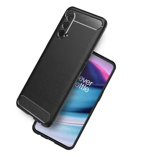 Carbon Fibre Series Shockproof Armor Back Cover for OnePlus Nord CE 5G, 6.43 inch, Black