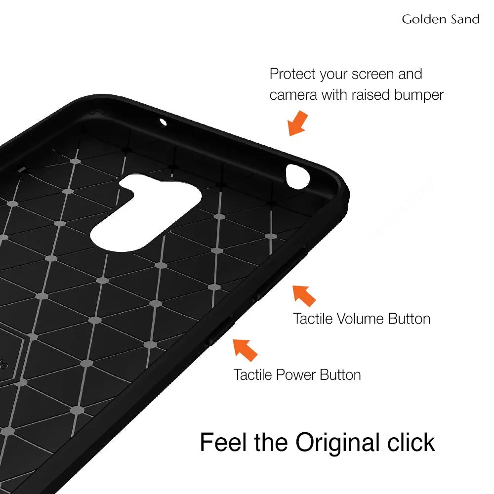Carbon Fibre Series Shockproof Armor Back Cover for Poco F1, Black