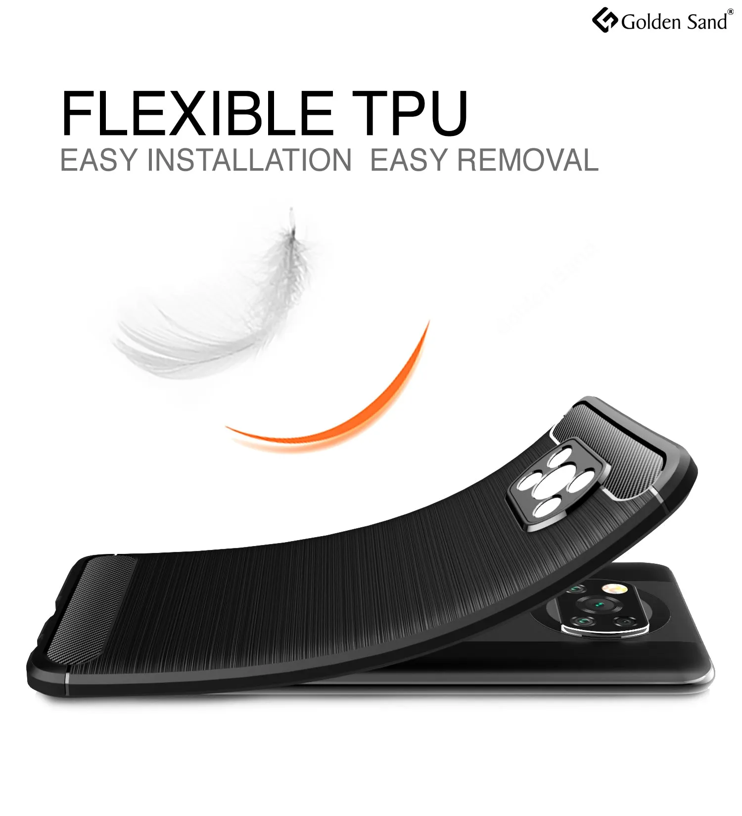 Carbon Fibre Series Shockproof Armor Back Cover for Poco X3 Pro, Poco X3 [Indian Version Correct Size], Black