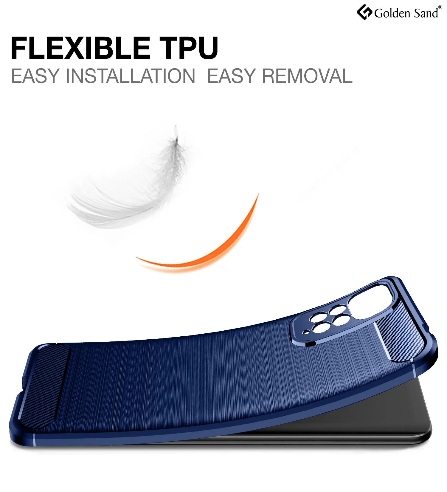 Carbon Fibre Series Shockproof Armor Back Cover for Redmi Note 11, Redmi Note 11S, 6.43 inch, Blue