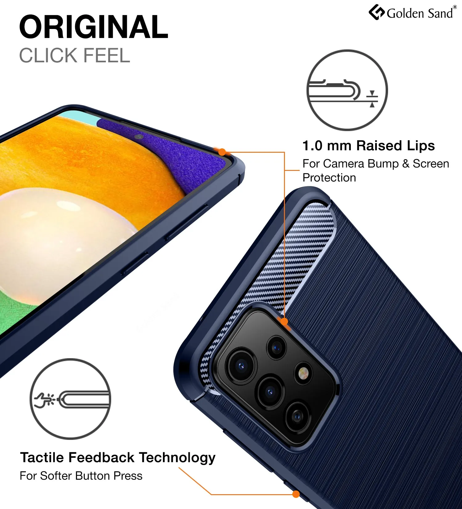 Carbon Fibre Series Shockproof Armor Back Cover for Samsung Galaxy A52 5G, Samsung Galaxy A52, Samsung Galaxy A52s 5G, 6.5 inch, Blue