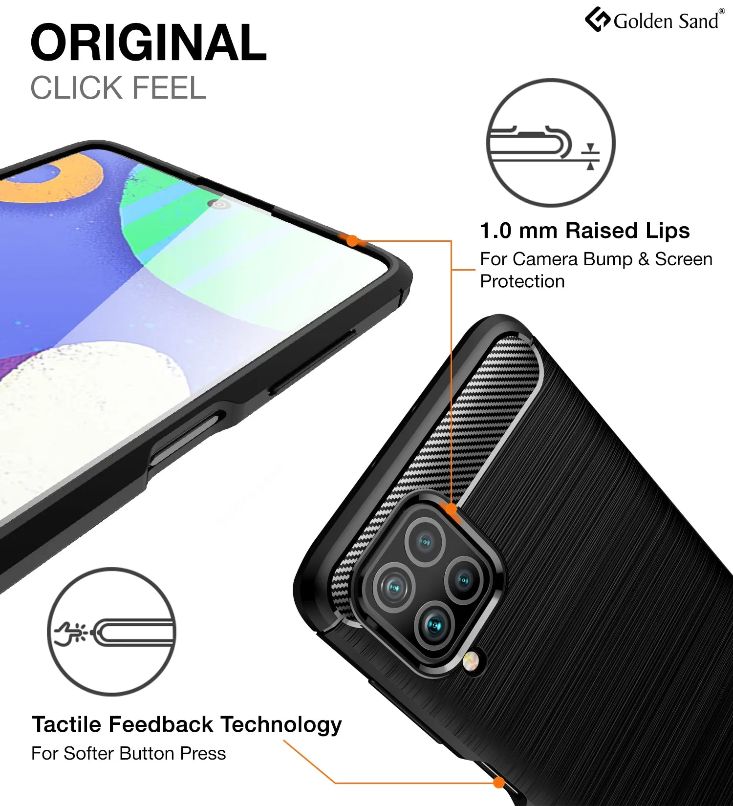 Carbon Fibre Series Shockproof Armor Back Cover for Samsung Galaxy F62, Samsung Galaxy M62, 6.7 inch, Black