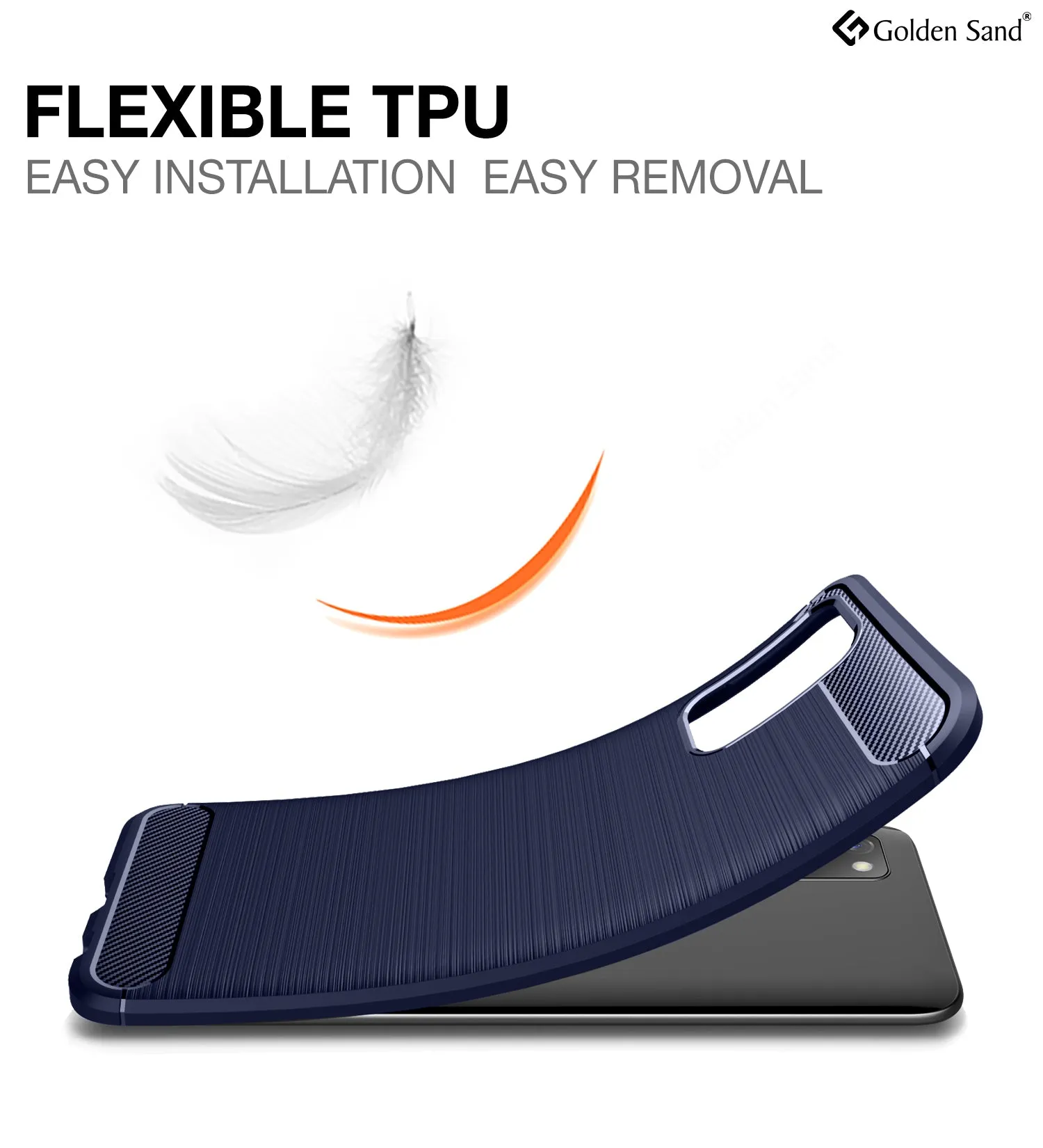 Carbon Fibre Series Shockproof Armor Back Cover for Samsung Galaxy M02s, Samsung Galaxy F02s, 6.5 inch, Blue