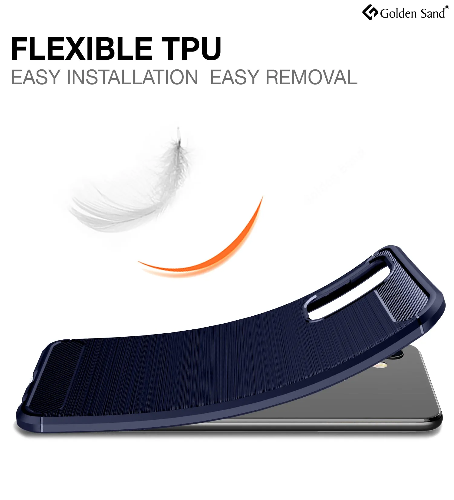 Carbon Fibre Series Shockproof Armor Back Cover for Samsung Galaxy M32 5G, 6.5 inch, Blue