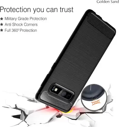 Carbon Fibre Series Shockproof Armor Back Cover for Samsung Galaxy S10, 6.1 inch, Black