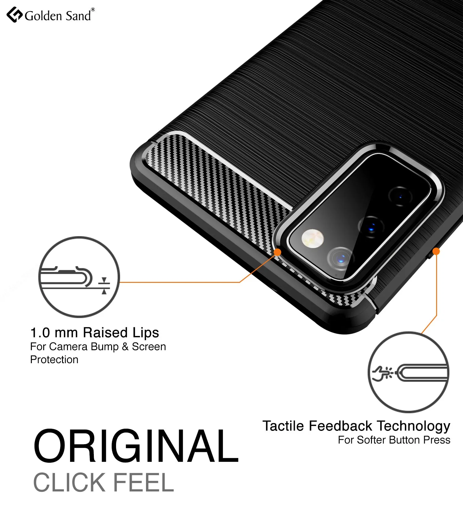 Carbon Fibre Series Shockproof Armor Back Cover for Samsung Galaxy S20 FE, Samsung Galaxy S20 FE 5G, Black