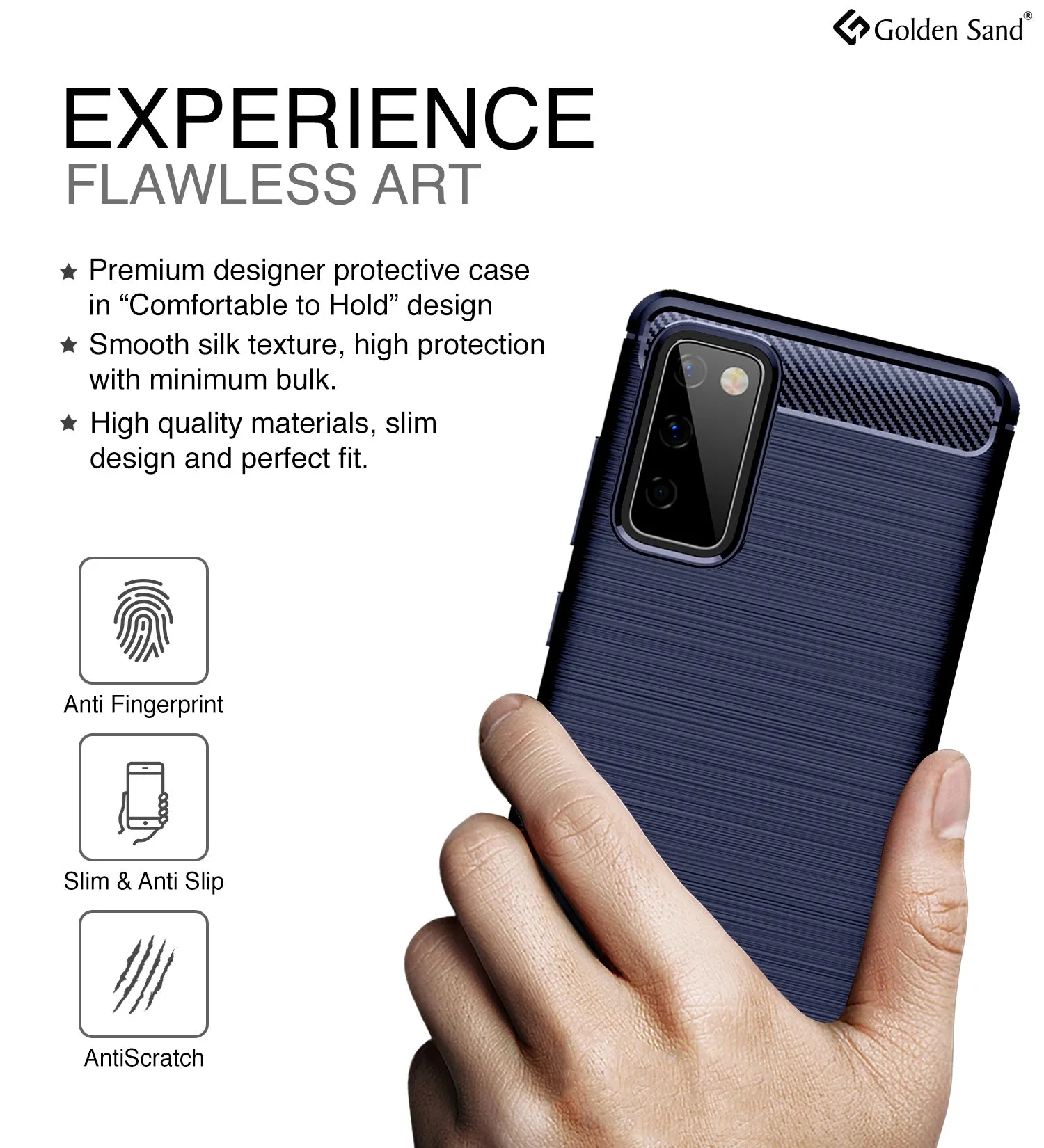 Carbon Fibre Series Shockproof Armor Back Cover for Samsung Galaxy S20 FE, Samsung Galaxy S20 FE 5G, Blue