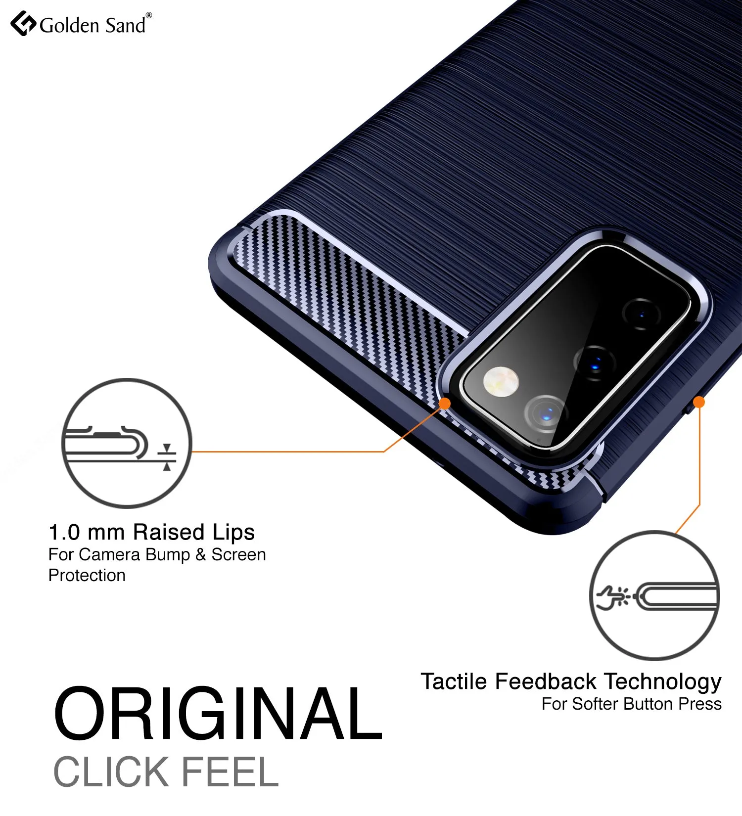 Carbon Fibre Series Shockproof Armor Back Cover for Samsung Galaxy S20 FE, Samsung Galaxy S20 FE 5G, Blue