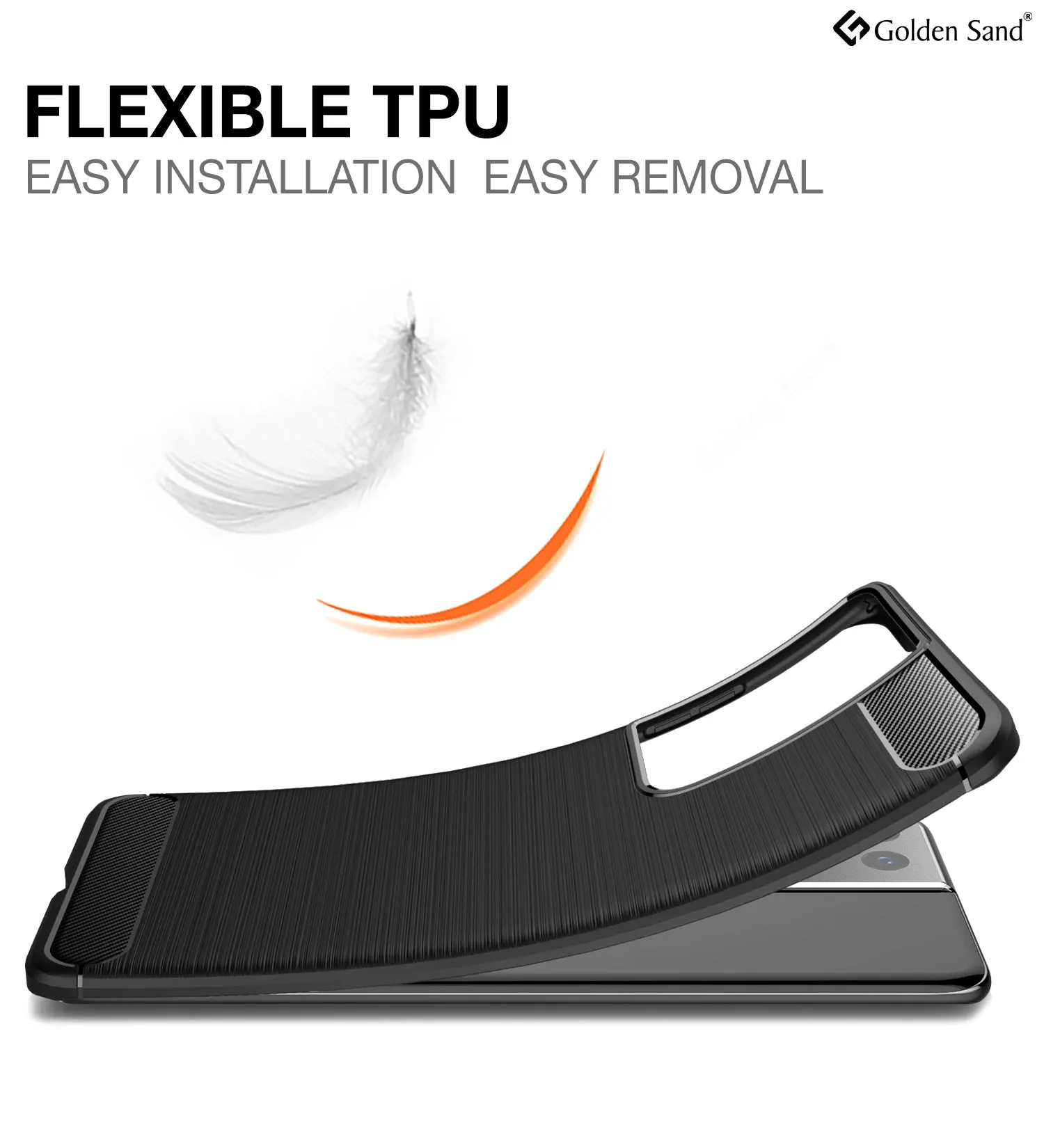 Carbon Fibre Series Shockproof Armor Back Cover for Samsung Galaxy S21 Ultra, 6.8 inch, Black