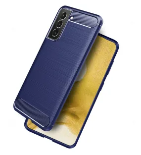 Carbon Fibre Series Shockproof Armor Back Cover for Samsung Galaxy S22  Plus 5G, 6.6 inch, Blue