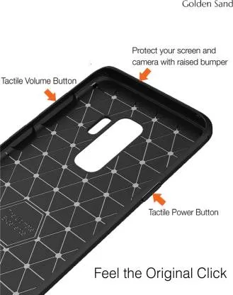 Carbon Fibre Series Shockproof Armor Back Cover for Samsung Galaxy S9 Plus, 6.2 inch, Black