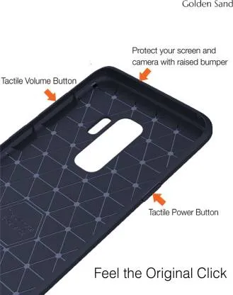 Carbon Fibre Series Shockproof Armor Back Cover for Samsung Galaxy S9 Plus, 6.2 inch, Blue