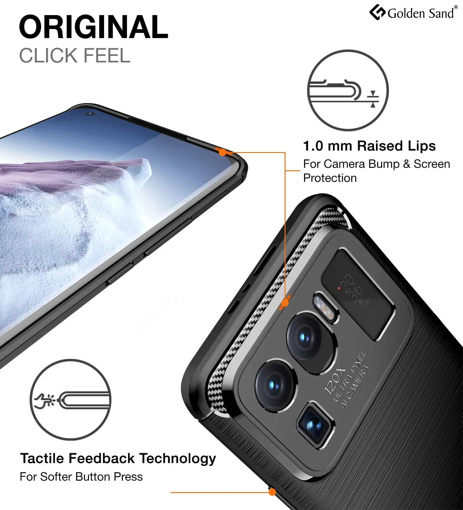 Carbon Fibre Series Shockproof Armor Back Cover for Xiaomi Mi 11 Ultra, 6.81 inch, Black