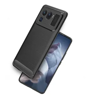 Carbon Fibre Series Shockproof Armor Back Cover for Xiaomi Mi 11 Ultra, 6.81 inch, Black