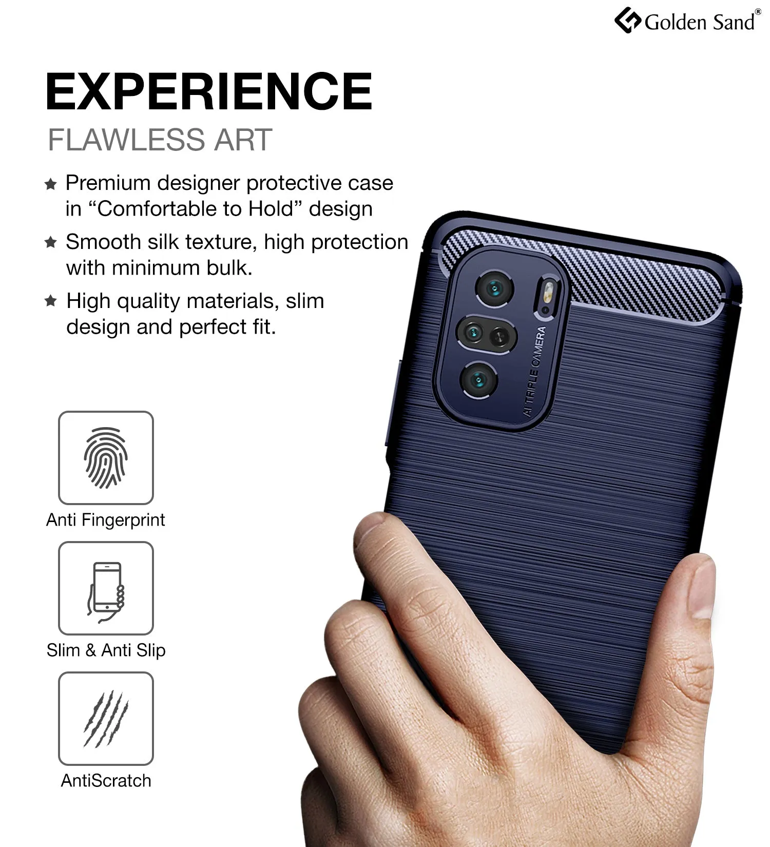 Carbon Fibre Series Shockproof Armor Back Cover for Xiaomi Mi 11X 5G, Xiaomi Mi 11X Pro 5G, 6.67 inch, Blue