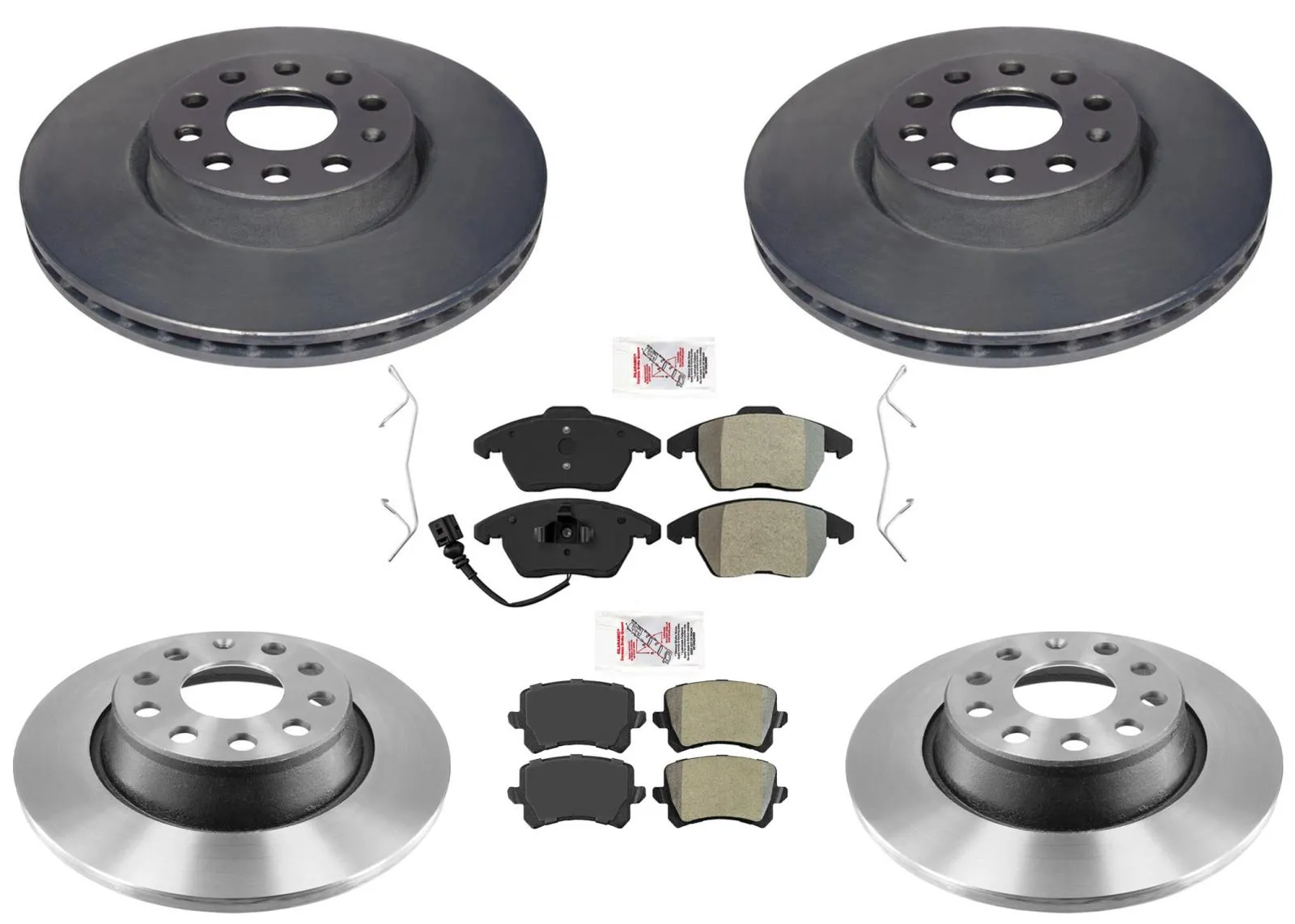 Carbon Performance F & R Disc Brake Rotors & Brake Pads For Audi Q3 2013-2015