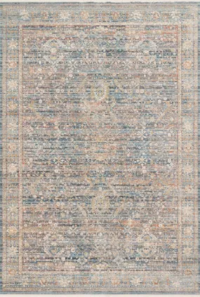 Claire Rug in Blue & Sunset
