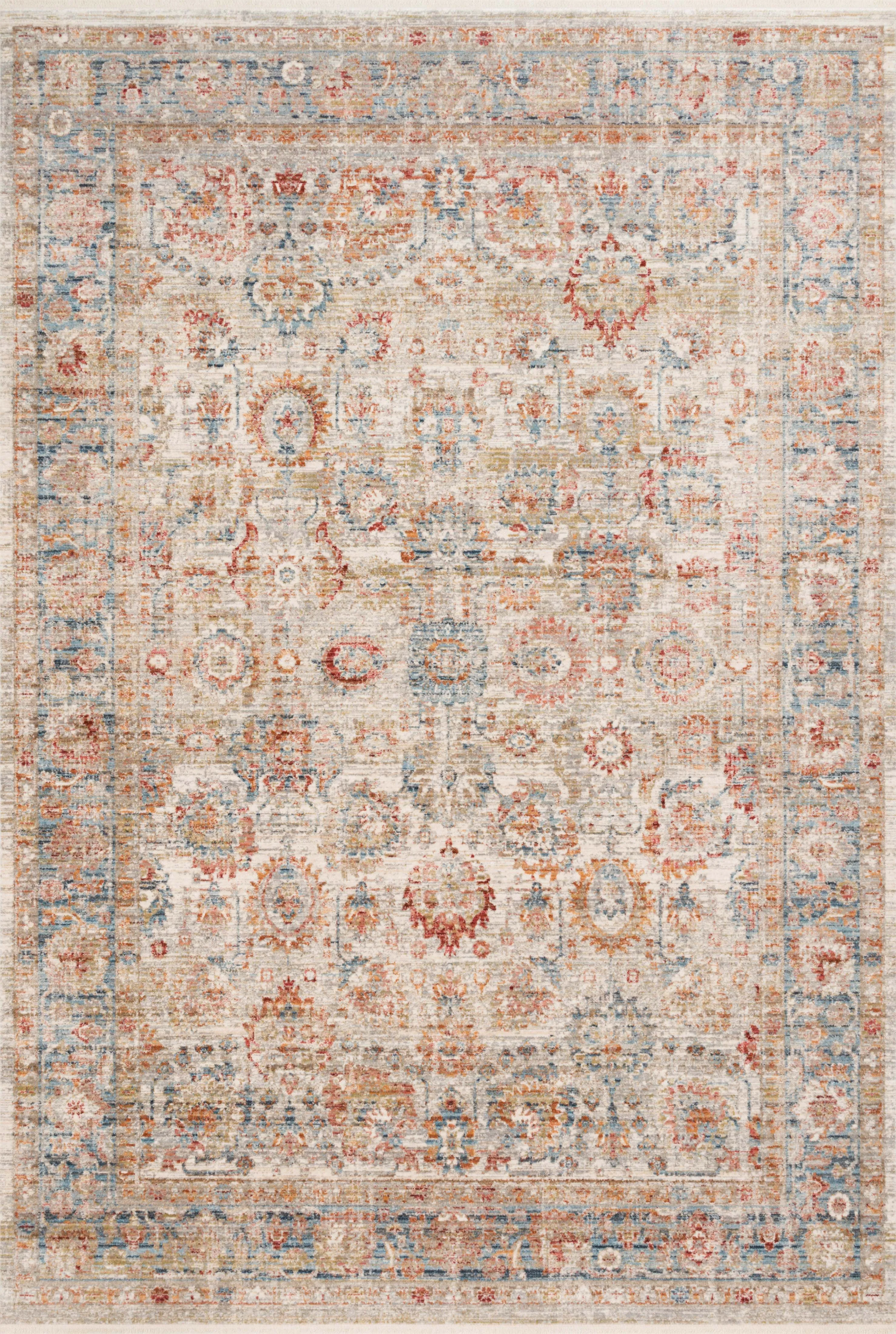 Claire Rug in Ivory & Ocean