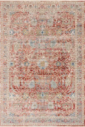 Claire Rug in Red & Ivory
