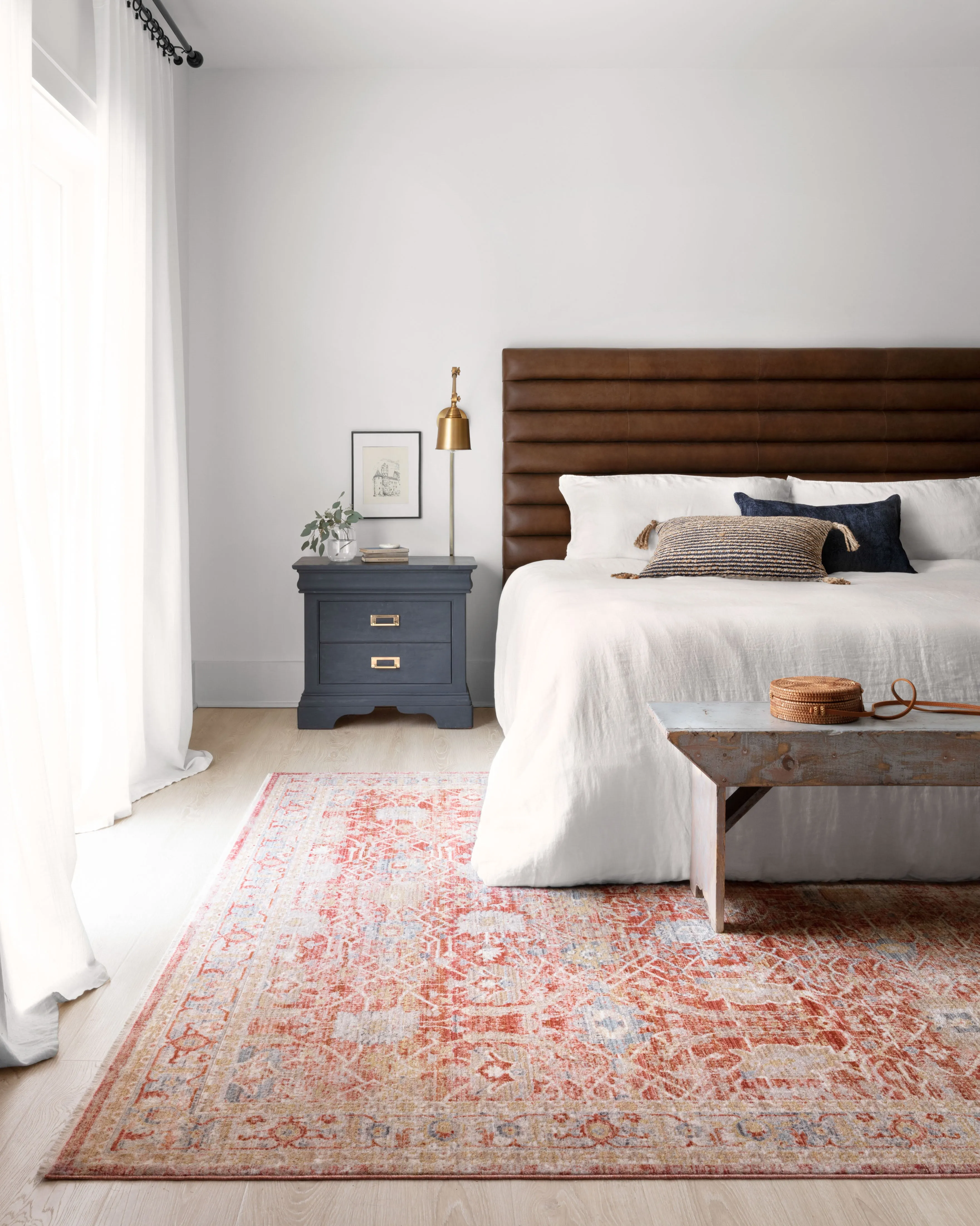 Claire Rug in Red & Ivory