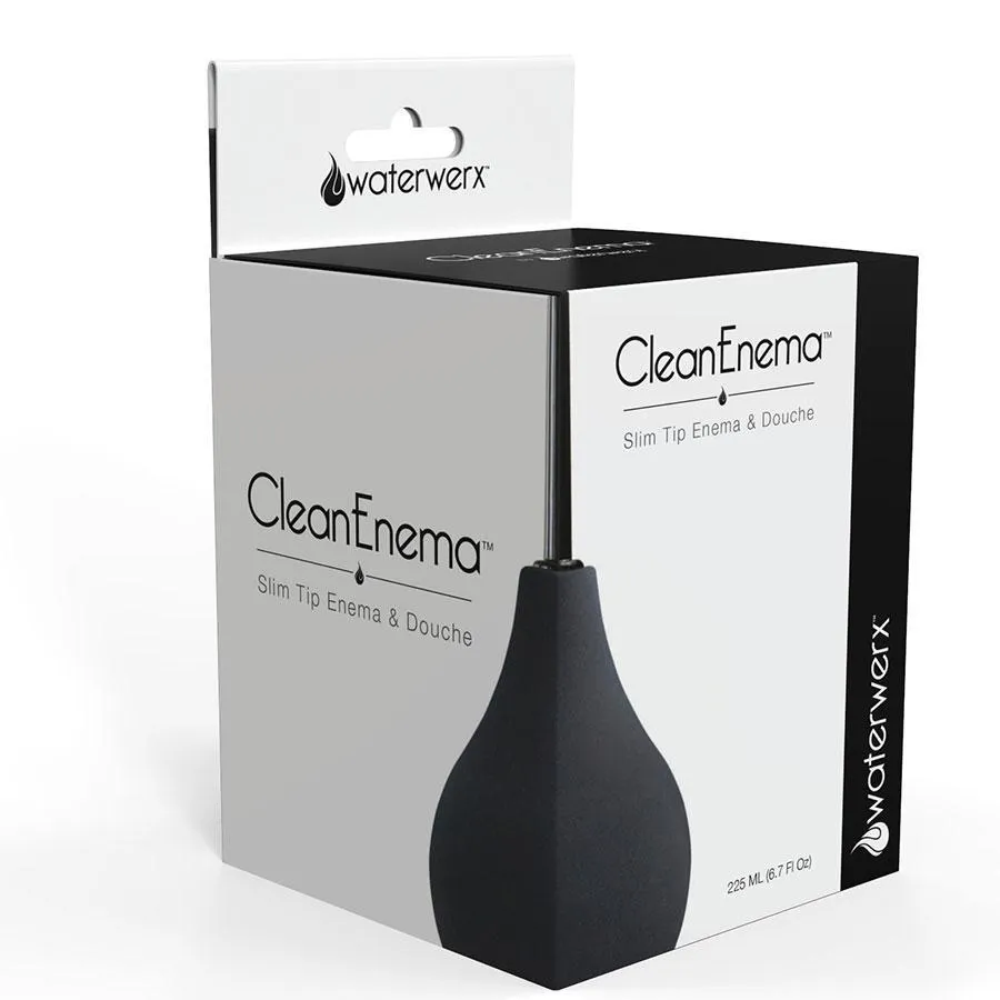 Clean Enema by Waterwerx Thin Tip Silicone Anal Douche 7.6 fl oz