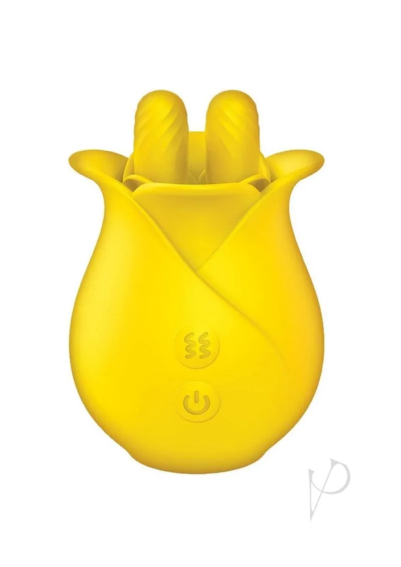 Clit Tastic Tulip Finger Massager Ylw