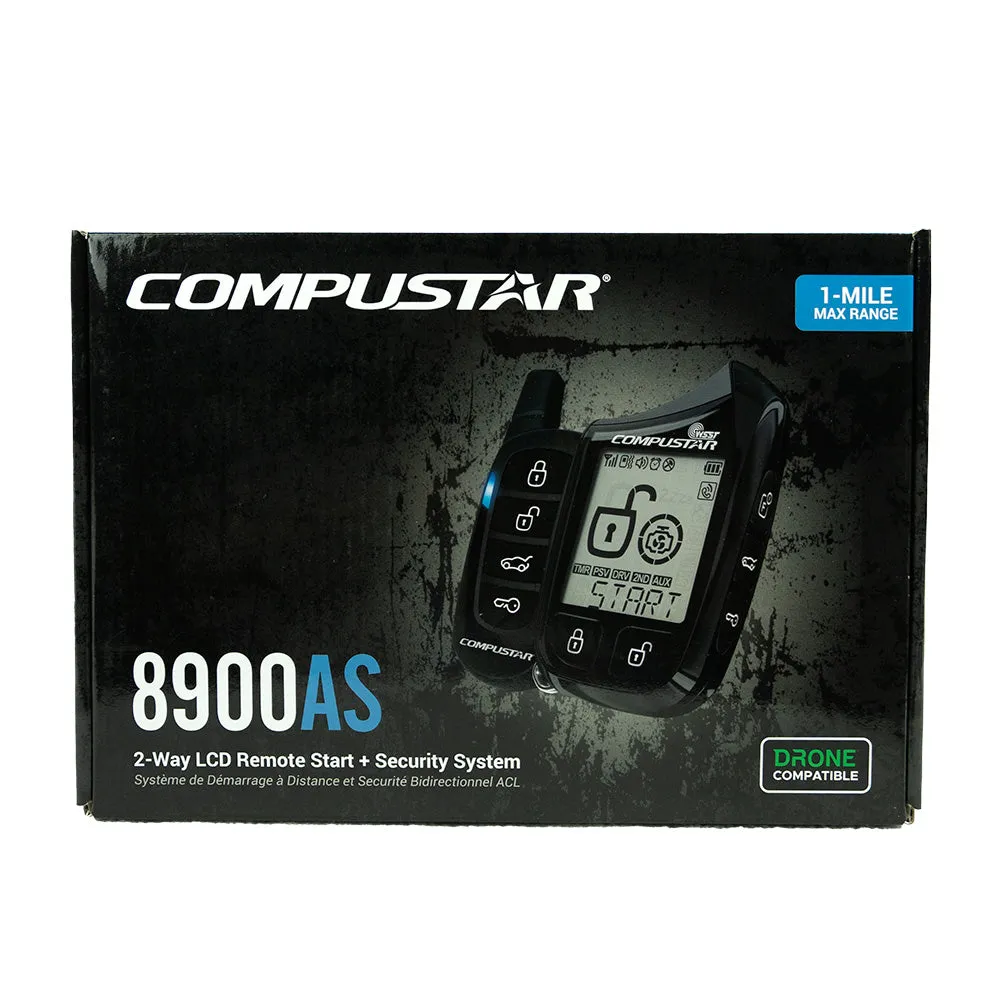 Compustar 2-Way Remote Start Alarm System 1-Mile Useable Range Kit CS8900AS