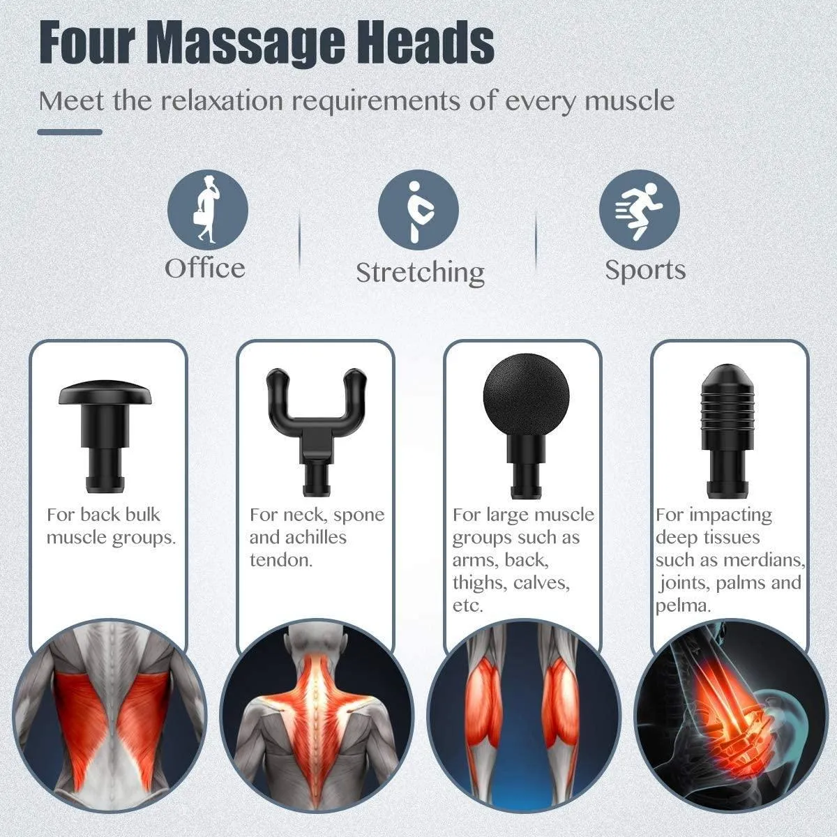 COOLBABY® MGJMQ Mini LCD Massage Gun - 20 Speed Deep Tissue Percussion Massager