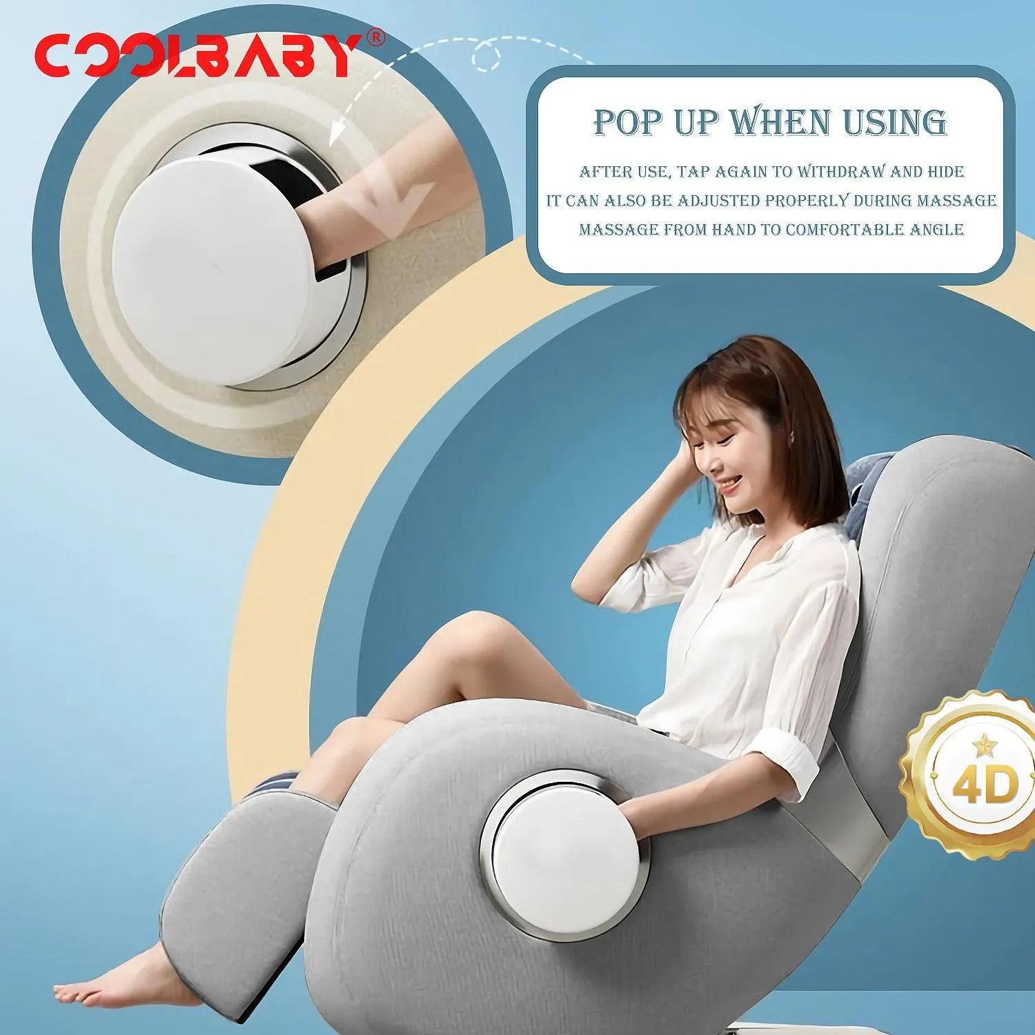 COOLBABY® RK-1911 Full-Automatic Multifunctional Electric Kneading Massage Chair Sofa