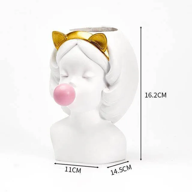 Creative Nordic Buble Gum Woman Vase