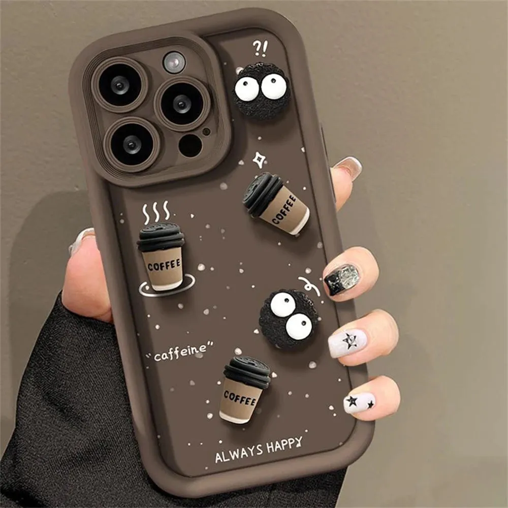 Cute Fun 3D Coffee and Caffeine Phone Case Cover for Samsung Galaxy