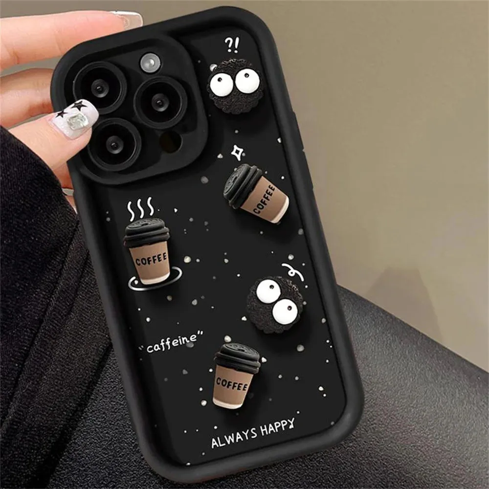 Cute Fun 3D Coffee and Caffeine Phone Case Cover for Samsung Galaxy