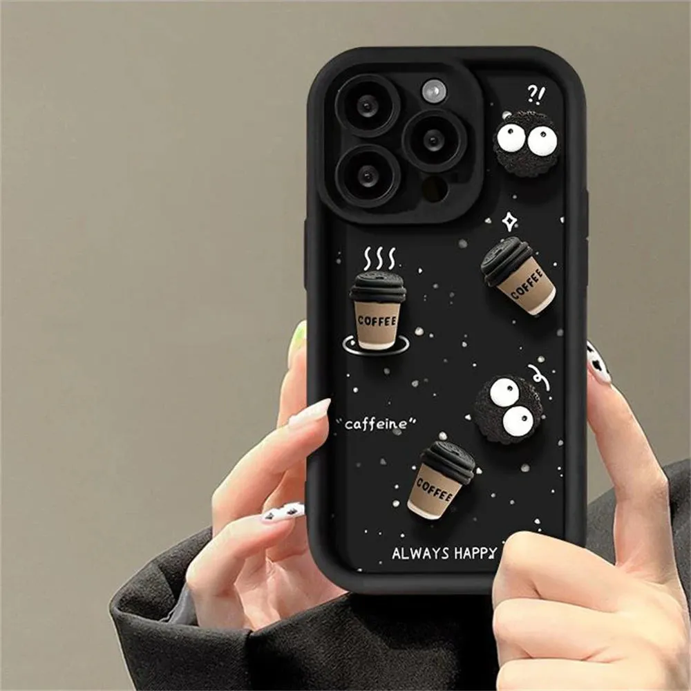 Cute Fun 3D Coffee and Caffeine Phone Case Cover for Samsung Galaxy