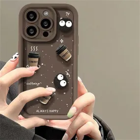 Cute Fun 3D Coffee and Caffeine Phone Case Cover for Samsung Galaxy