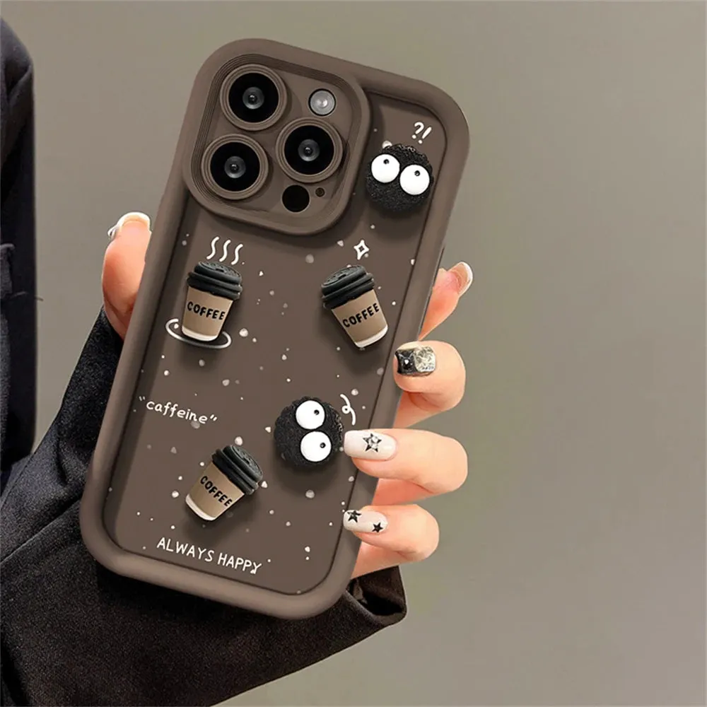 Cute Fun 3D Coffee and Caffeine Phone Case Cover for Samsung Galaxy