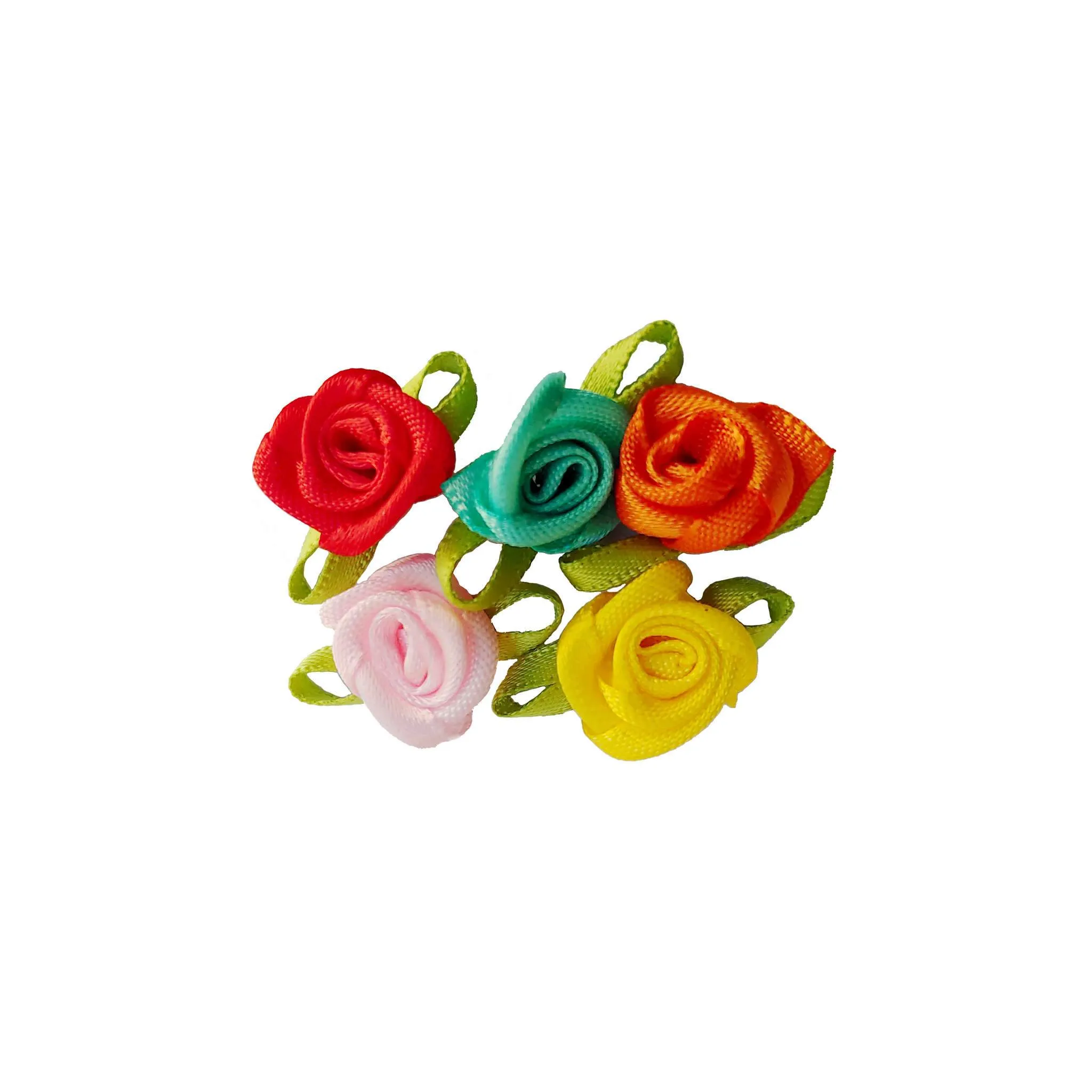 Decorative Artificial Mini Rose Fabric Flower for Decor, Craft or Textile - Design 131