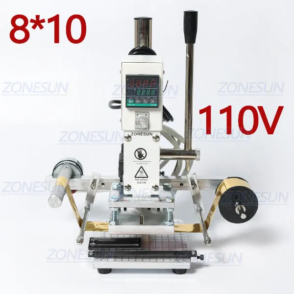 Digital Automatic Leather Hot Foil Stamping Machine Manual Embossing Tool 300W Creasing Wood Paper PVC Card Printer DIY
