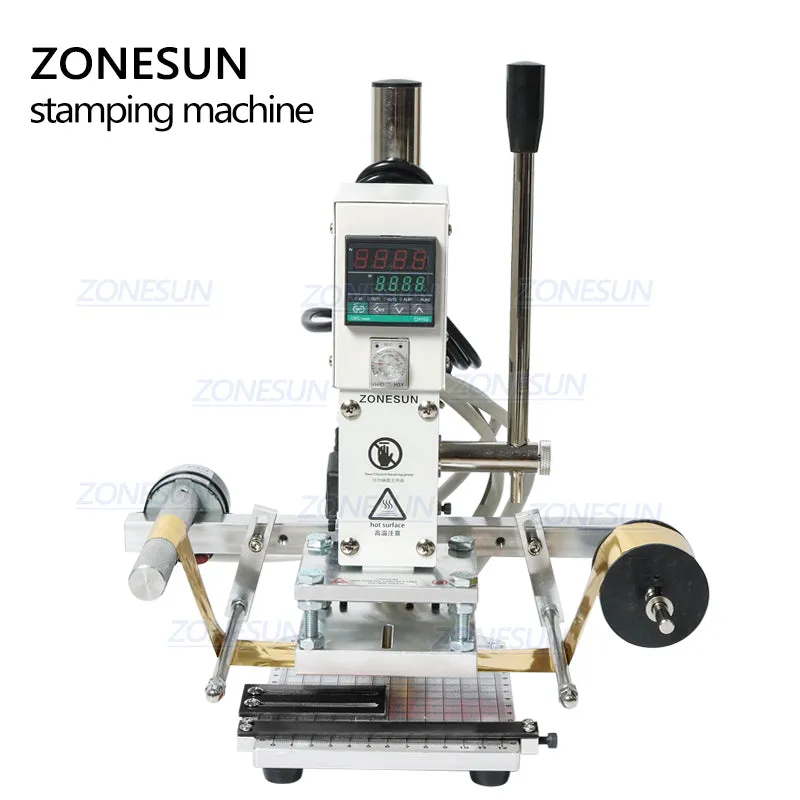 Digital Automatic Leather Hot Foil Stamping Machine Manual Embossing Tool 300W Creasing Wood Paper PVC Card Printer DIY