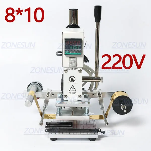 Digital Automatic Leather Hot Foil Stamping Machine Manual Embossing Tool 300W Creasing Wood Paper PVC Card Printer DIY