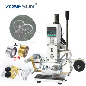 Digital Automatic Leather Hot Foil Stamping Machine Manual Embossing Tool 300W Creasing Wood Paper PVC Card Printer DIY