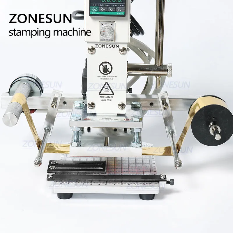 Digital Automatic Leather Hot Foil Stamping Machine Manual Embossing Tool 300W Creasing Wood Paper PVC Card Printer DIY