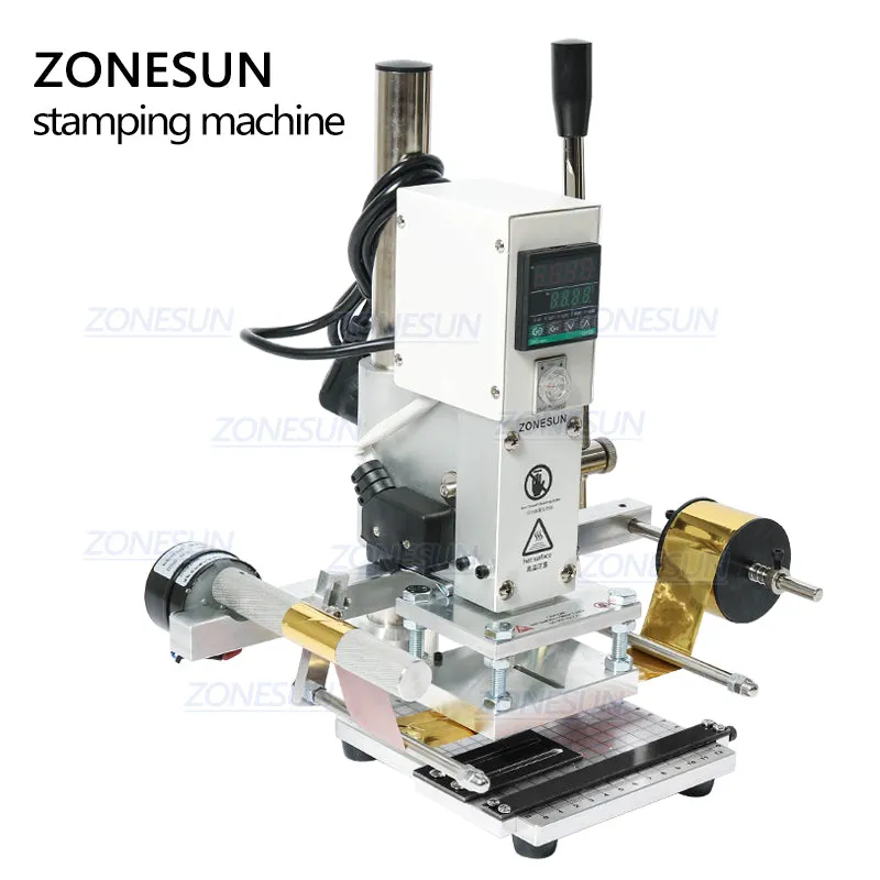 Digital Automatic Leather Hot Foil Stamping Machine Manual Embossing Tool 300W Creasing Wood Paper PVC Card Printer DIY