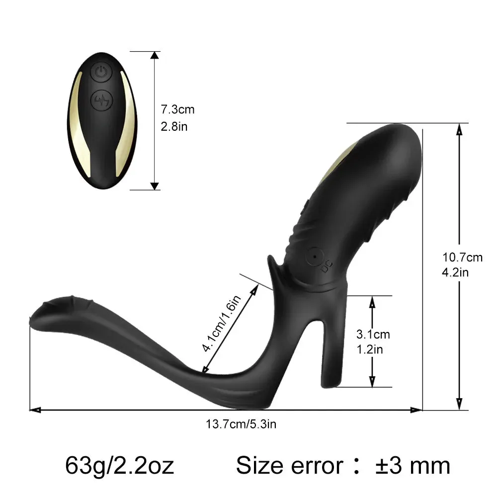 Dual-Function Penis Ring for Delayed Ejaculation and Intense Orgasms