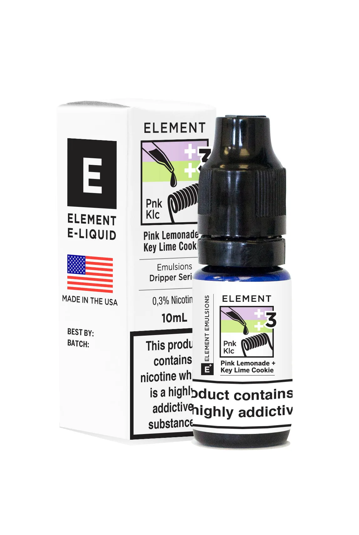 Element Emulsions Pink Lemonade   Key Lime Cookie High VG ELiquid