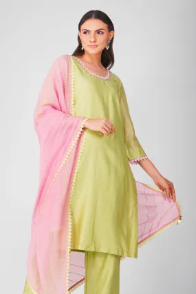 Embroidered Kurta Set with Dupatta